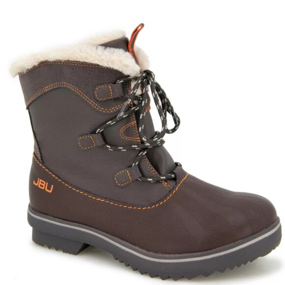 JBU Shoes - NEW JBU Brisky Lace-Up Casual Water Resistant Boots Dark Brown Taupe Size 7.5M